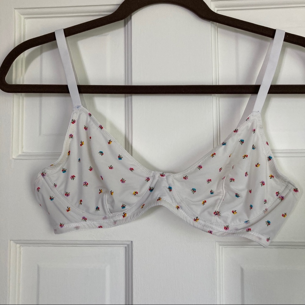 JCrew Unlined floral Bra 34D